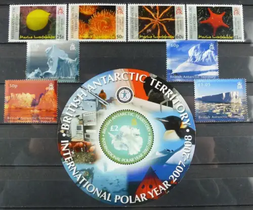 Britische Antarktis BAT Antarctic 2007 Jahrgang Komplett 450-458 Year Set MNH