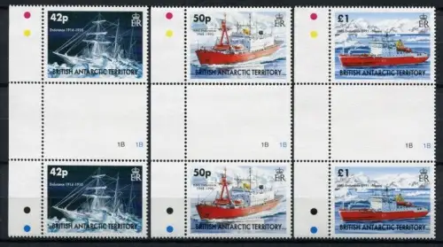 BAT Britische Antarktis 2005 Schiffe Ships Seefahrt Stegpaare 397-399 MNH