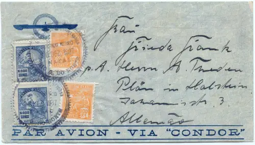 Katapult 1937 Brasilien Rio Grande do Norte Plön Holstein H 604 Catapult/ 1652