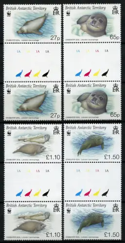BAT Britische Antarktis 2009 WWF Krabbenfresser Meerestier 505-508 Stegpaare MNH