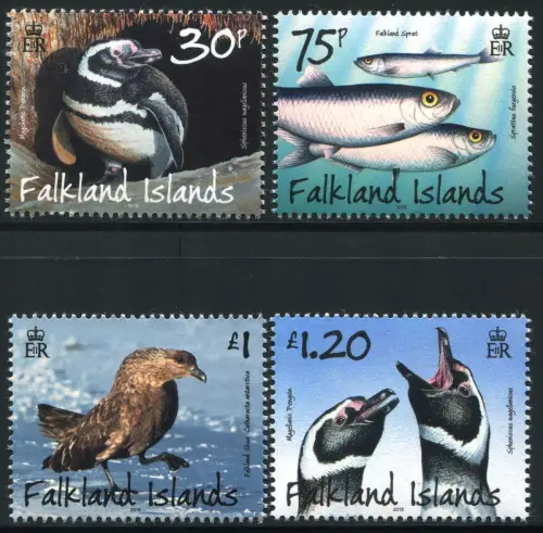 Falkland 2015 Vögel Fische Pinguine Penguins Birds Fishes Poissons Pesci MNH
