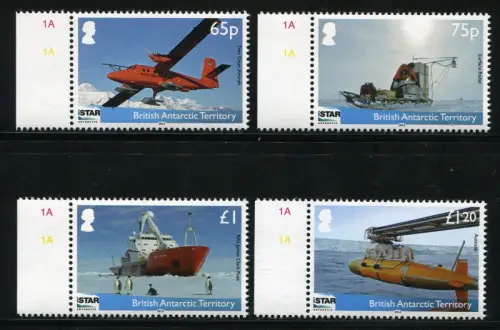 BAT Britische Antarktis 2014 Istar Flugzeug Schlitten Schiff Pinguine MNH