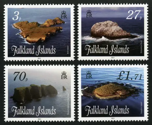 Falklandinseln 2011 Inseln II Felsen Klippen Küste Islands Coast 1138-1141 MNH