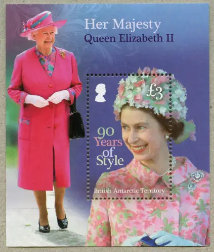 Britische Antarktis BAT 2016 Königin Elisabeth II QE II Royalty Block 26 MNH