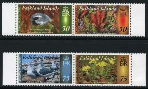 Falklandinseln 2015 Flora Fauna IV Vögel Pflanzen Blüten Birds Blossoms MNH