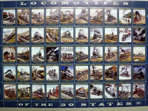 Marshall Inseln 2012 Eisenbahn Railways Trains Brücken Bridges 3015-3064 MNH