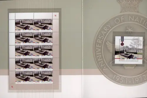 Australien Australia 2010 Block 114 National Service Militär Kleinbogen Folder