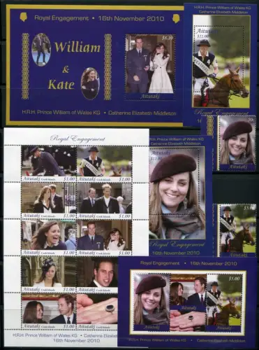 Aitutaki 2011 Kgl. Verlobung Prinz William Kate Royal Engagement Postfrisch MNH