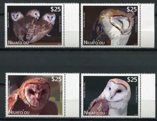 Niuafo`ou 2012 Eulen Owls Vögel Birds 475-478 MNH