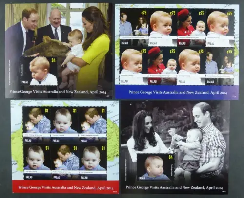 Palau 2014 Prince Georg Royal Visit Australien William & Kate Royalty MNH