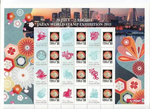 Weihnachtsinsel 2011 KB Philanippon Jahr des Hasen Rabbit Zodiac Philatelie MNH