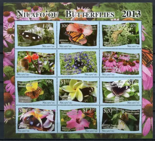 Niuafo'ou 2013 Schmetterlinge Butterflies Papillon Mariposa 527-538 Kleinbogen
