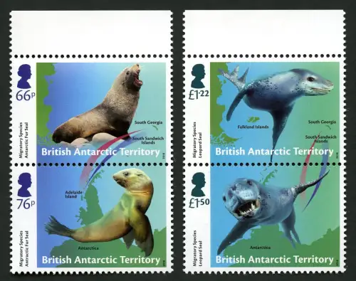 Britische Antarktis BAT 2018 Wanderung Robben Migratory Species Antarctic MNH