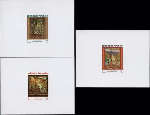 Franz. Polynesien 1988 Gemälde Paintings Paul Engdahl 503-505 Epreuve de Luxe