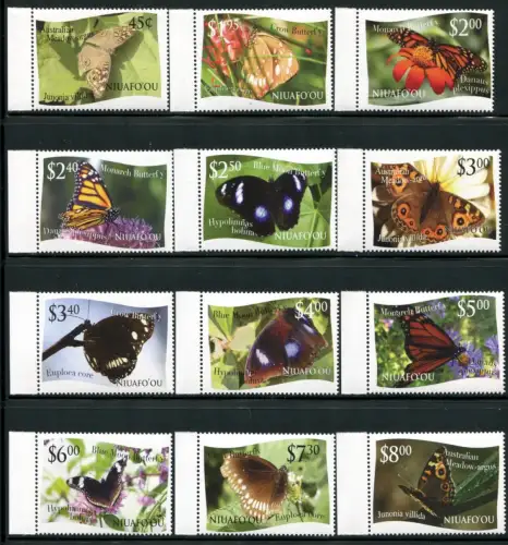 Niuafo`ou 2012 Schmetterlinge Butterflies Papillon Mariposa Freimarken 445-456