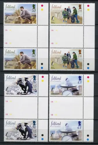 Falklandinseln 2004 Naturschutz Vögel Pinguine Birds 903-906 Stegpaare MNH