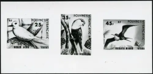 Französisch-Polynesien 1980 Vögel 314-316 U Foto-Entwurf 156-158 ND MNH / 159