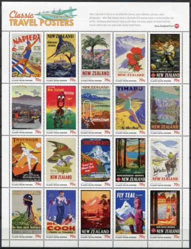 Neuseeland New Zealand 2013 Tourismus Plakate Tourism Berge Sport 3032-3051 MNH