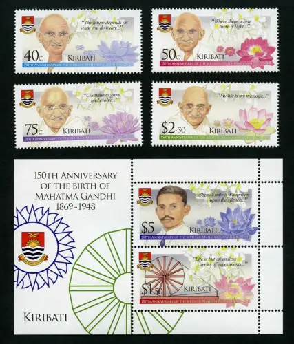 Kiribati 2019 Mahatma Gandhi Geburtstag Indien Politik Unabhängigkeit MNH