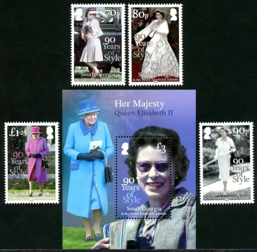 Südgeorgien 2016 QE II Königin Elisabeth 90. Geburtstag Royalty Königshaus MNH