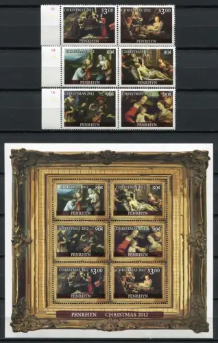 Penrhyn 2012 Weihnachten Christmas Gemälde Paintings Religion Postfrisch MNH