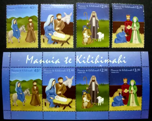 Tokelau 2013 Weihnachten Christmas Religion Hl. Familie 441-444 Block 52 MNH