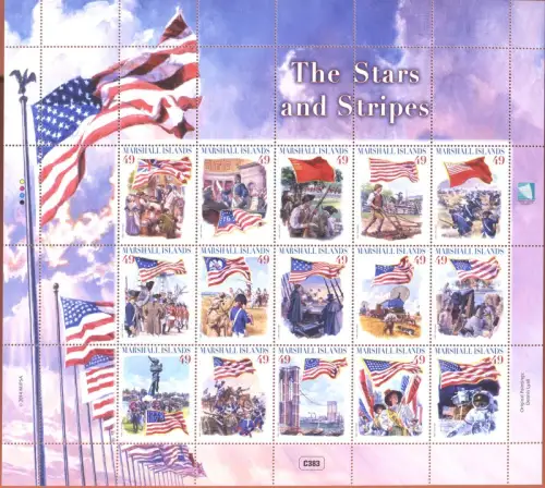 Marshall-Inseln 2014 Flaggen Flags Stars and Stripes Raumfahrt Geschichte MNH