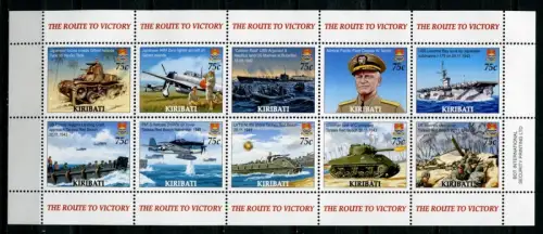 Kiribati 2005 2. Weltkrieg Militär Flugzeuge Panzer Armee Geschichte 956-965 MNH