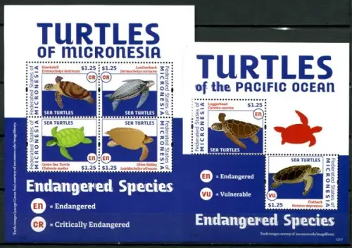 Mikronesien Micronesia 2012 Schildkröten Turtles Meerestiere Postfrisch MNH