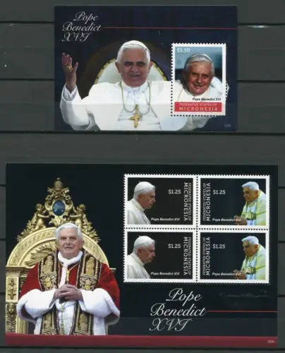Mikronesien Micronesia 2012 Papst Benedikt Pope Benedict Religion Postfrisch MNH