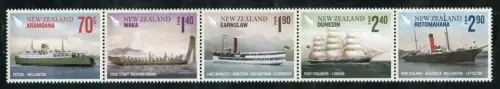 Neuseeland New Zealand 2012 Schiffe Ships Navi Bateaux 2964-2968 ZD-Streifen MNH