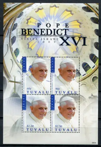Tuvalu 2009 Papst Benedikt Pope Benedict Israel Religion 1506-1509 MNH