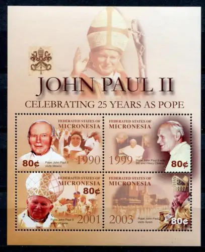 Mikronesien Micronesia 2004 Papst Johannes Paul II. Pope John Paul 1512-1515 MNH