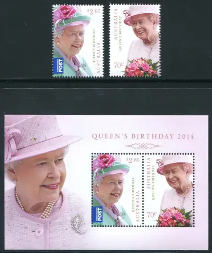 Australien Australia 2014 Königin Elisabeth Geburtstag QE II Royalty MNH