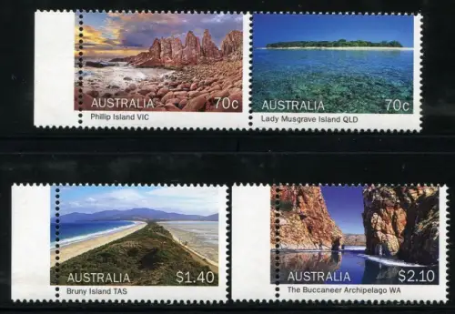 Australien Australia 2015 Inseln Islands Landschaften Strände Felsen Bäume MNH