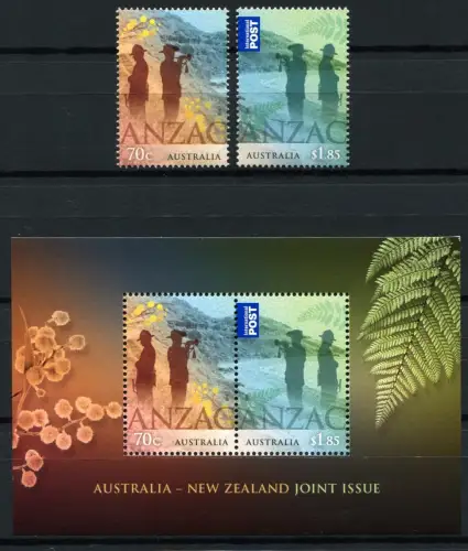 Australien Australia 2015 ANZAC Weltkrieg World War Neuseeland Joint Issue MNH