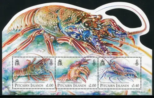 Pitcairn 2013 Hummer Lobster Meerestiere Krustentiere Block MNH