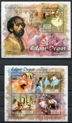 Salomon-Inseln 2013 Gemälde Impressionismus Edgar Degas Kunst Art MNH / 7