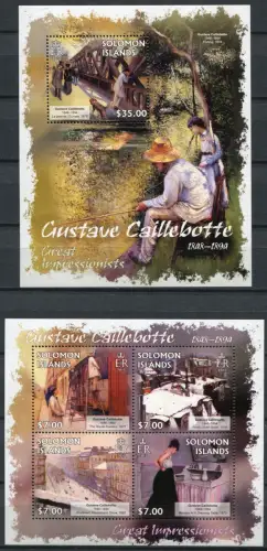 Salomon-Inseln 2013 Gemälde Impressionismus Caillebotte Paintings MNH / 4