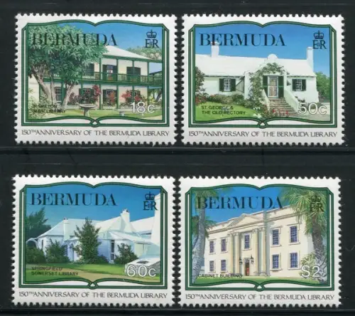 Bermuda 1989 Bibliothek Library Architektur Architecture Gebäude 565-568 MNH