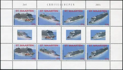 St. Maarten 2015 Schiffe Ships Navi Bateaux Kreuzfahrtschiffe Ocean Liners MNH