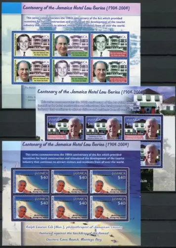 Jamaika Jamaica 2004 Hotels Hoteliers Tourismus Tourism 1055-1063 Kleinbögen MNH