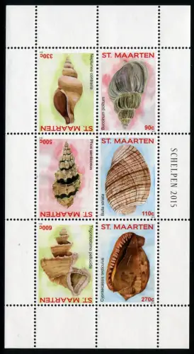 St. Maarten 2015 Muscheln Shells Meerestiere Postfrisch MNH