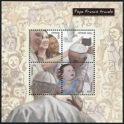 Curacao 2015 Papst Franziskus Pope Francis Besuch Visit Kind Child Religion MNH