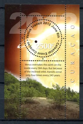 Curacao 2012 Block Venus Transit Astronomie Astronomy MNH