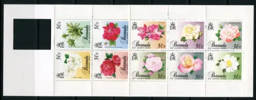 Bermuda 1989 Rosen Blumen Blüten Pflanzen Markenheft 555-564 Postfrisch MNH