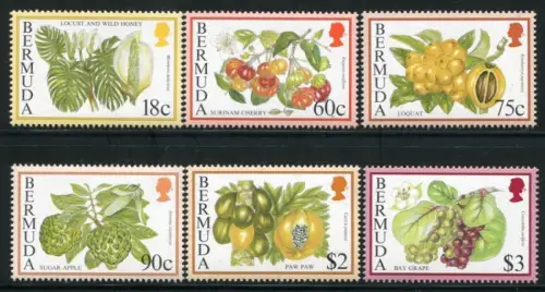 Bermuda 1995 Früchte Fruits Pflanzen Plants 673-678 XI Postfrisch MNH