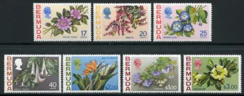 Bermuda 1975 Blumen Blüten Pflanzen Flowers Blossoms Plant 311-317 MNH