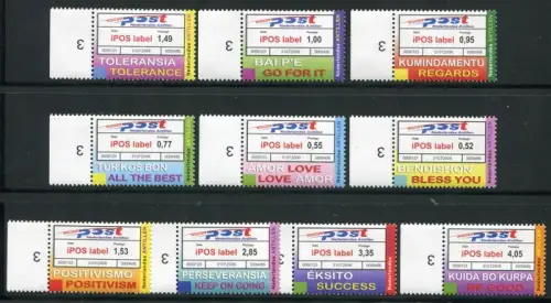 Niederländische Antillen 2006 Schalterfreistempel Grußmarken 1461-1470 MNH