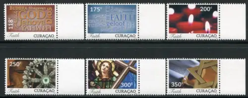 Curacao 2013 Glaube Religion Buddha Christentum Glasmalerei Postfrisch MNH